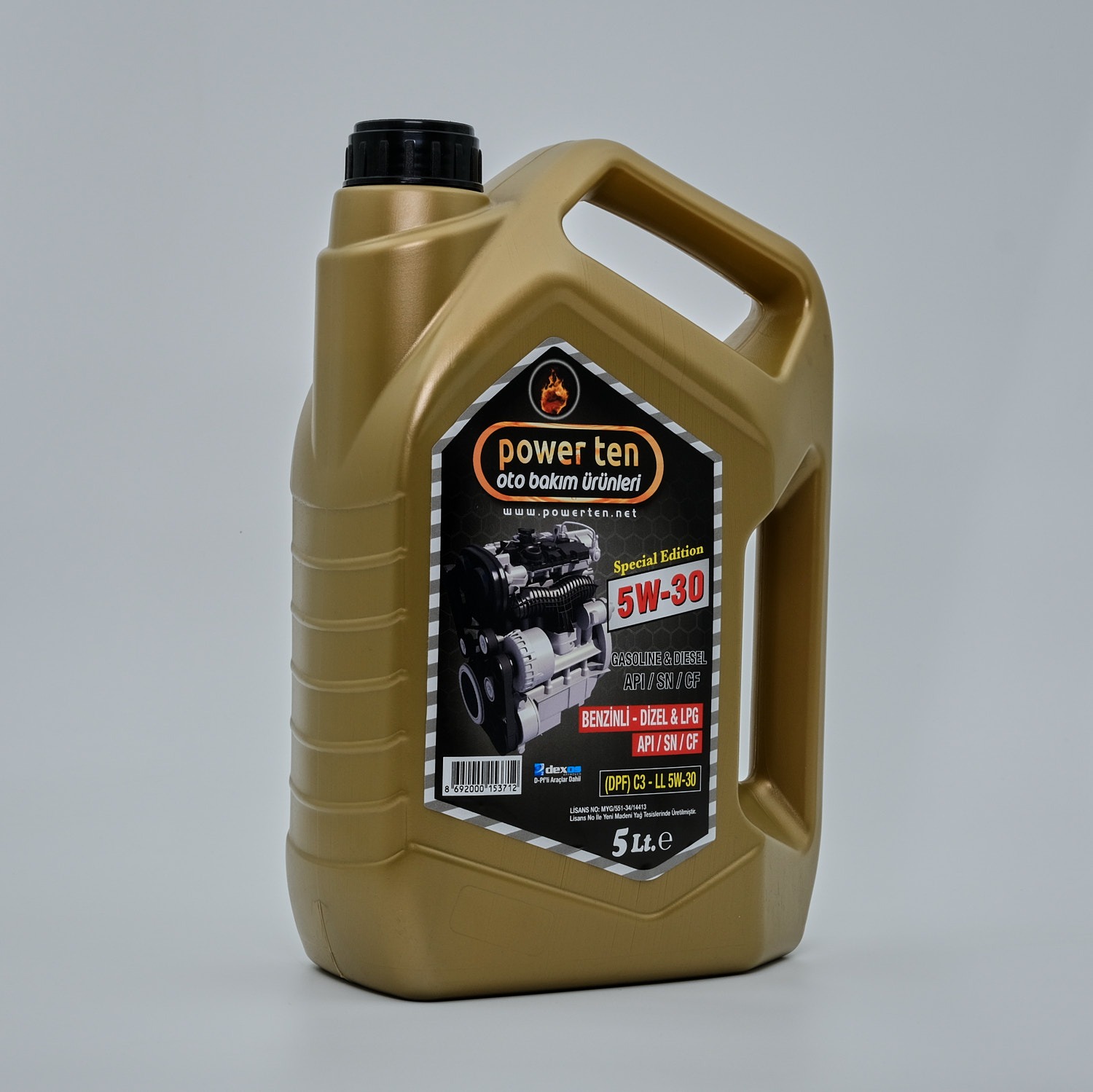 Powerten 5W30 Parteküllü Motor Yağı 5 lt